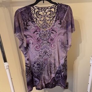 Purple Paisley Women's Top